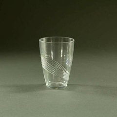 Vaso bajo ondas transparente melamina 8,5 x 11.7cm