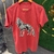 Camiseta Acostamento estampa lobo Vermelho