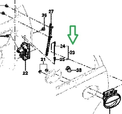 Varilla Comando de Cerradura Trasera Izquierda Meriva Original