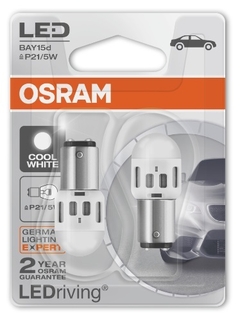 Lampara 12V 21/5W 2 Polos LED BAY15d Osram (Blister X 2)