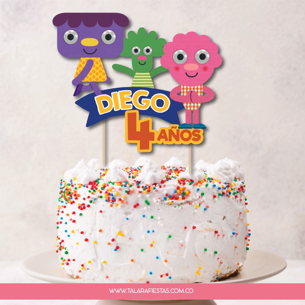 Cake Topper Super Simple Monsters - Talará Fiestas