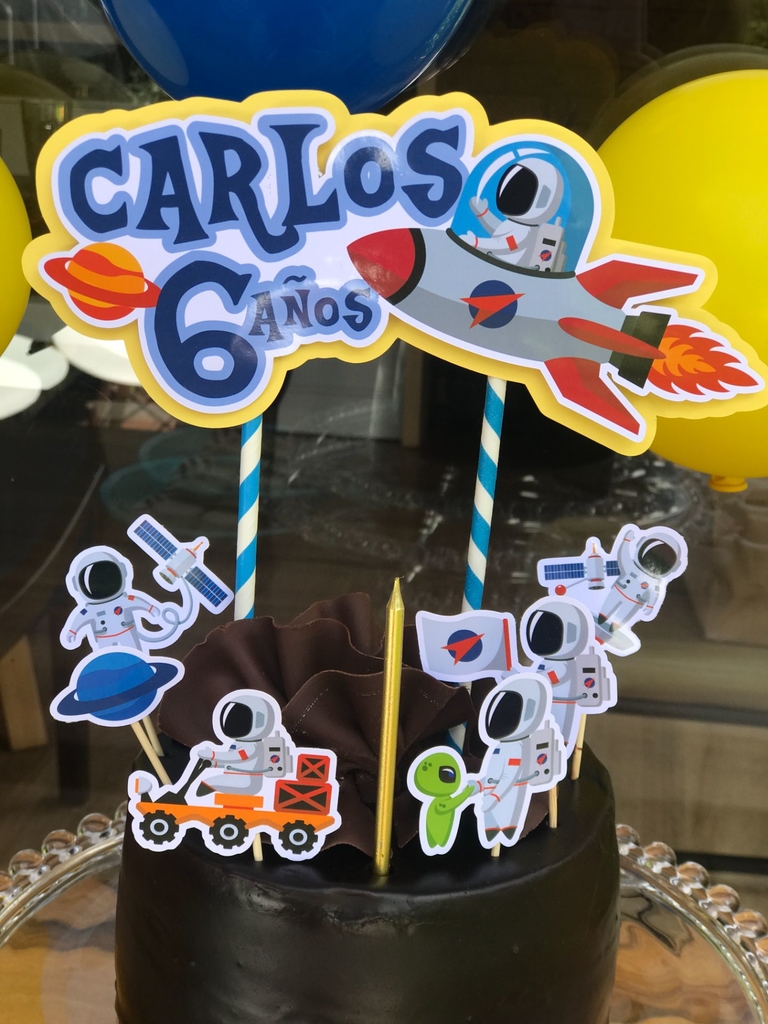 Cake Topper Astronautas - Comprar en Talará Fiestas
