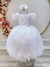 Vestido Infantil Branco C/ Strass Casamentos Luxo