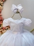 Vestido Infantil Branco Strass Damas Luxo Mangas - comprar online