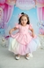 Vestido Infantil Rosa Circo Chuva de Amor Colorido Festas - Princesa Realeza Vestidos