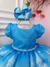 Vestido Infantil Frozen Azul Com Busto Strass Princesas - comprar online