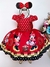 Vestido Infantil Minnie Vermelha Bolinhas Brancas Com Laço