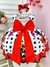 Vestido Infantil Lady Bug Branco e Preto Floral Vermelho Sku: 2938BC na internet