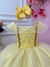 Vestido Infantil Princesa Bela e a Fera C/ Busto Trançado - comprar online