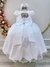 Vestido Infantil Longo Branco Busto Nervura Festas Daminhas na internet