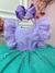 Vestido Infantil Pequena Sereia Ariel Busto C/ Babados Strass - comprar online