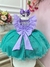 Vestido Infantil Pequena Sereia Ariel Busto C/ Babados Strass na internet