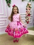 Vestido Infantil Temáticos Luxo Roblox Rosa