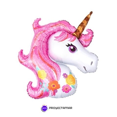 Globo Unicornio Paleta 14" x5 - comprar online