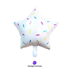 Globo Estrella Confetti 18" x5