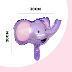 Globo Figura Elefante Rosa - Violeta 14" x5 - Proyectamar