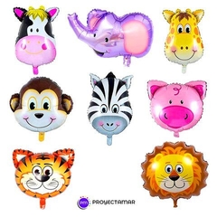 Globo Animales Paleta 14" x5