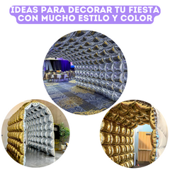 Imagen de Pack Globos Cuadrados Metalizados 18" x20 unidades