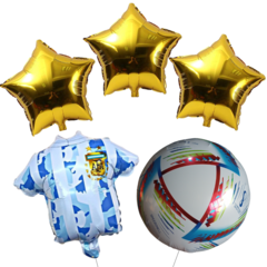 Set 5 Globos Temática Argentina Mundial