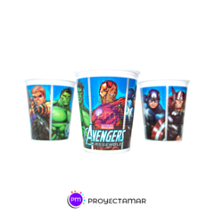 Vasos Plastico Avengers Descartable x10