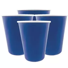 Vasos Polipapel Liso Azul x8