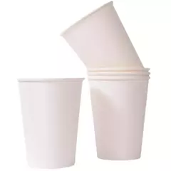 Vasos Polipapel Liso Blanco x8