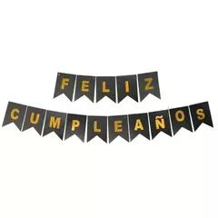 Imagen de Cartel Banderín Feliz Cumpleaños Letra por Letra Brilloso