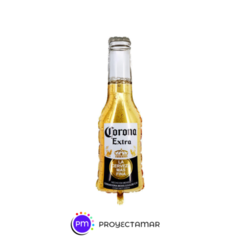 Globo Paleta Botella Corona Dorada 14" x5