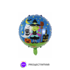 Globo Circulo Halloween Varios 18" x5