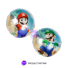 Globo Circulo Mario Bross Luigi 18" x5