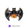 Globo Murcielago con Calabaza Halloween 36" x5