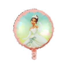 Globo Circulo Tiana Princesa y El Sapo 18" x5