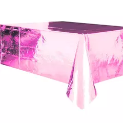 Mantel Metalizado Rosa Rectangular