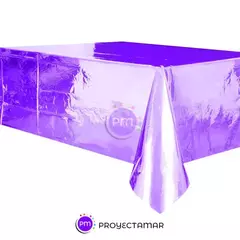 Mantel Metalizado Violeta Rectangular