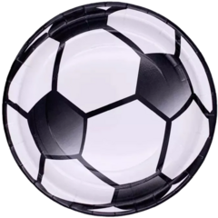 Plato Polipapel Pelota Futbol Redondo x10