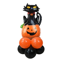 Globo Figura Calabaza con Gato Negro 36" x5 - comprar online