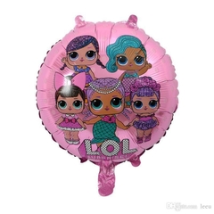 Globo Circulo LOL Rosa 18" x5