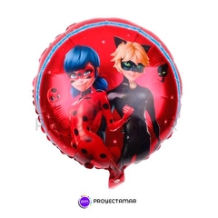 Globo Circulo Lady Bugs Miraculous 18" x5