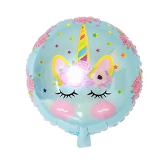 Globo Circulo Unicornio con Flores 18" x5 en internet