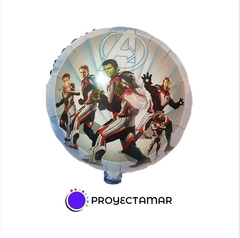 Globo Circulo Blanca y Celeste Avengers Los Vengadores 18" x5