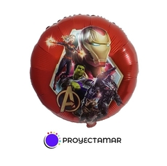 Globo Circulo Rojo Avengers Los Vengadores 18" x5