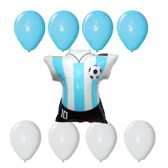 Set 9 Globos Temática Argentina Camiseta - comprar online