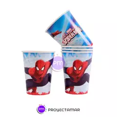 Vasos Polipapel Spiderman Temático x10