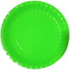 Platos Polipapel Grande Verde Fluo x10