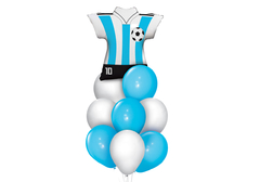 Set 9 Globos Temática Argentina Camiseta