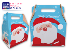 25 - Box Lunch impreso navideño - O Claus - comprar en línea