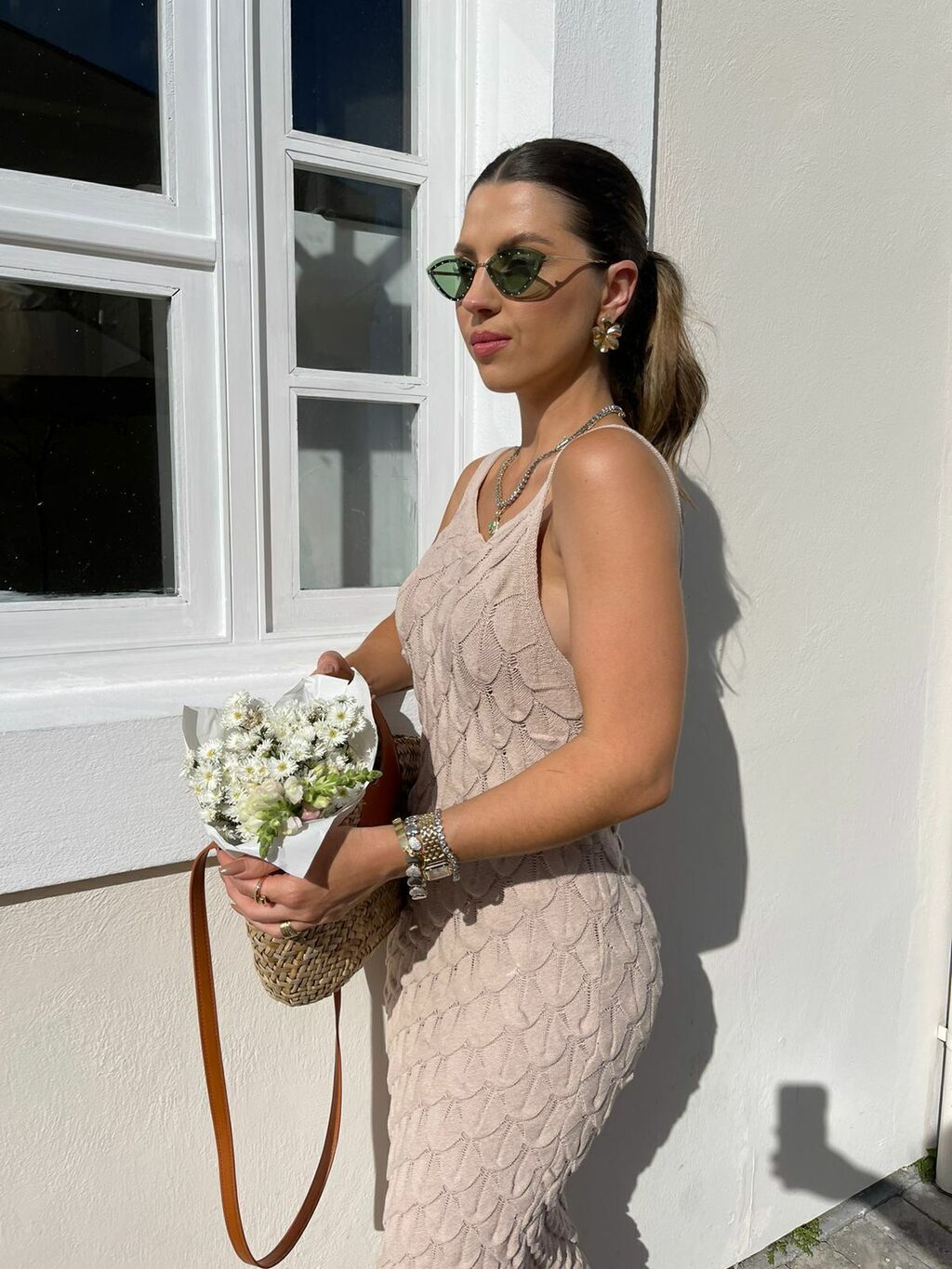 Vestido top longo tricot