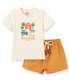 CONJUNTO CAMISETA/ SHORTS FAZENDINHA PINGO LELÊ