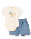 CONJUNTO BODY/ SHORTS DINO PINGO LELÊ