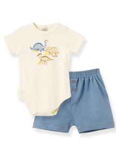 CONJUNTO BODY/ SHORTS DINO PINGO LELÊ